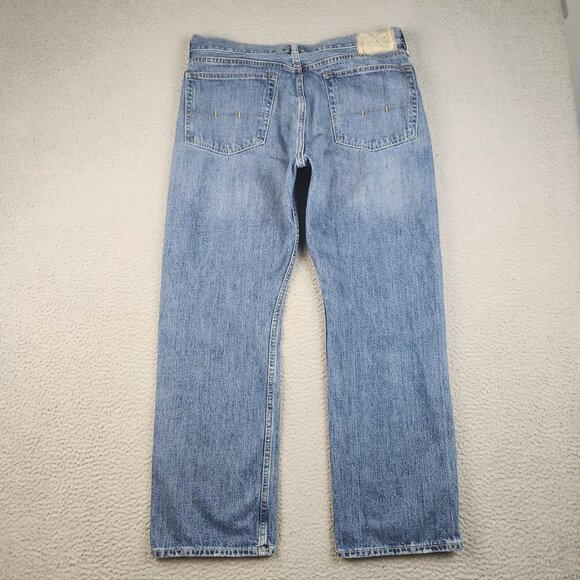 Polo Ralph Lauren Jeans 34x30 Blue Y2K Relaxed 867 Baggy Straight Classic Denim - Picture 2 of 9